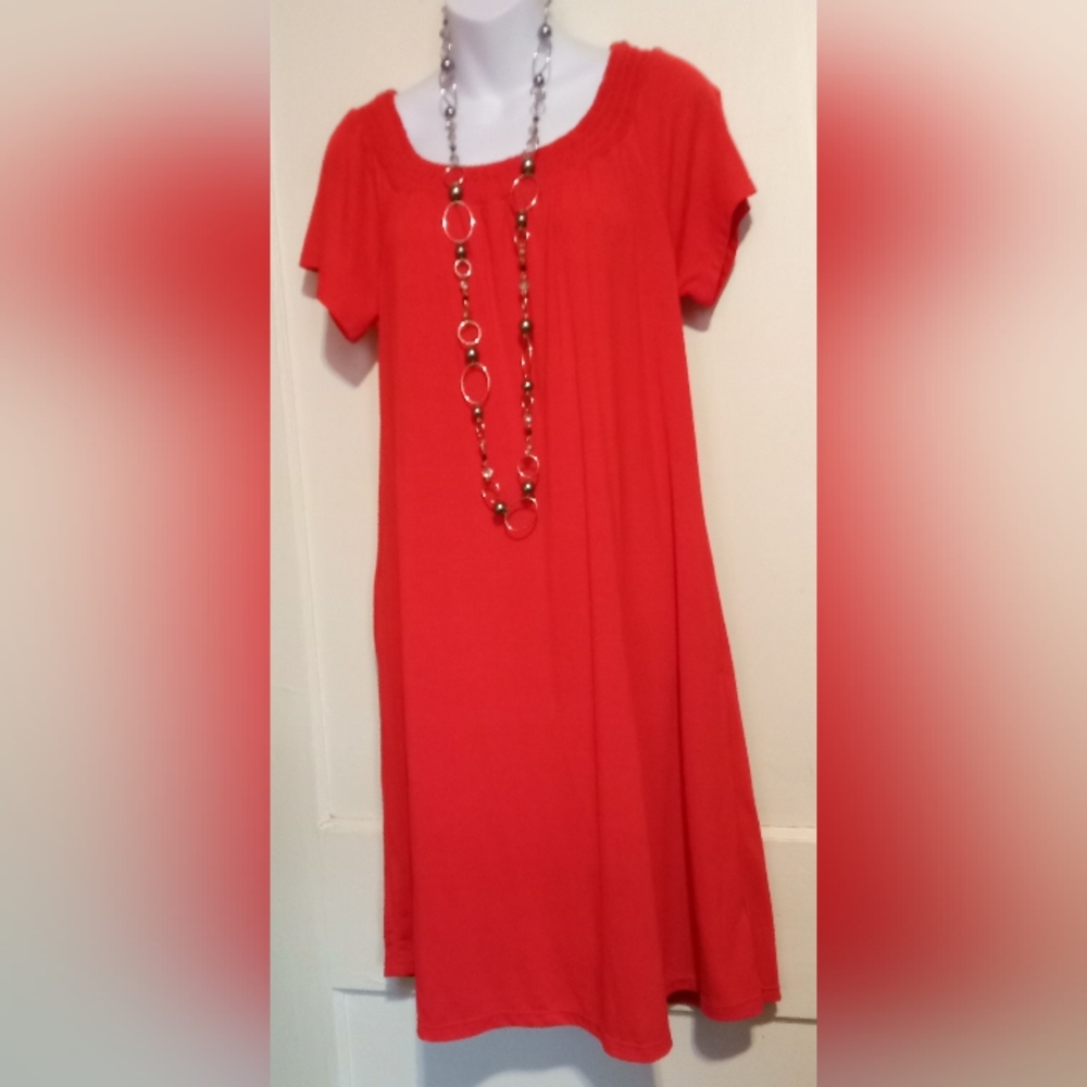 Faded Glory Red Ladies Dress Sz M